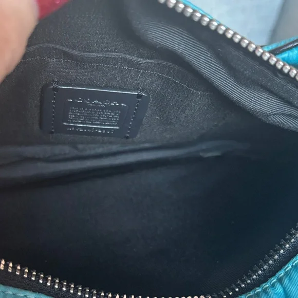 Coach Court Belt bag pink blue white nylon leather amazing condition! - Picture 8 of 13